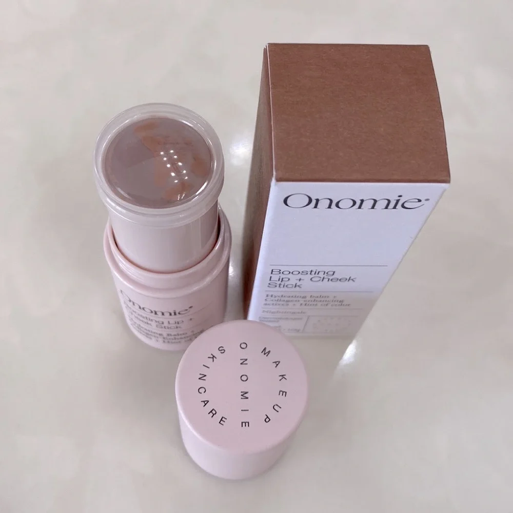 (BA1) ONOMIE Boosting Lip + Cheek Hydrating & Collagen Stick in Nightingale, 10g